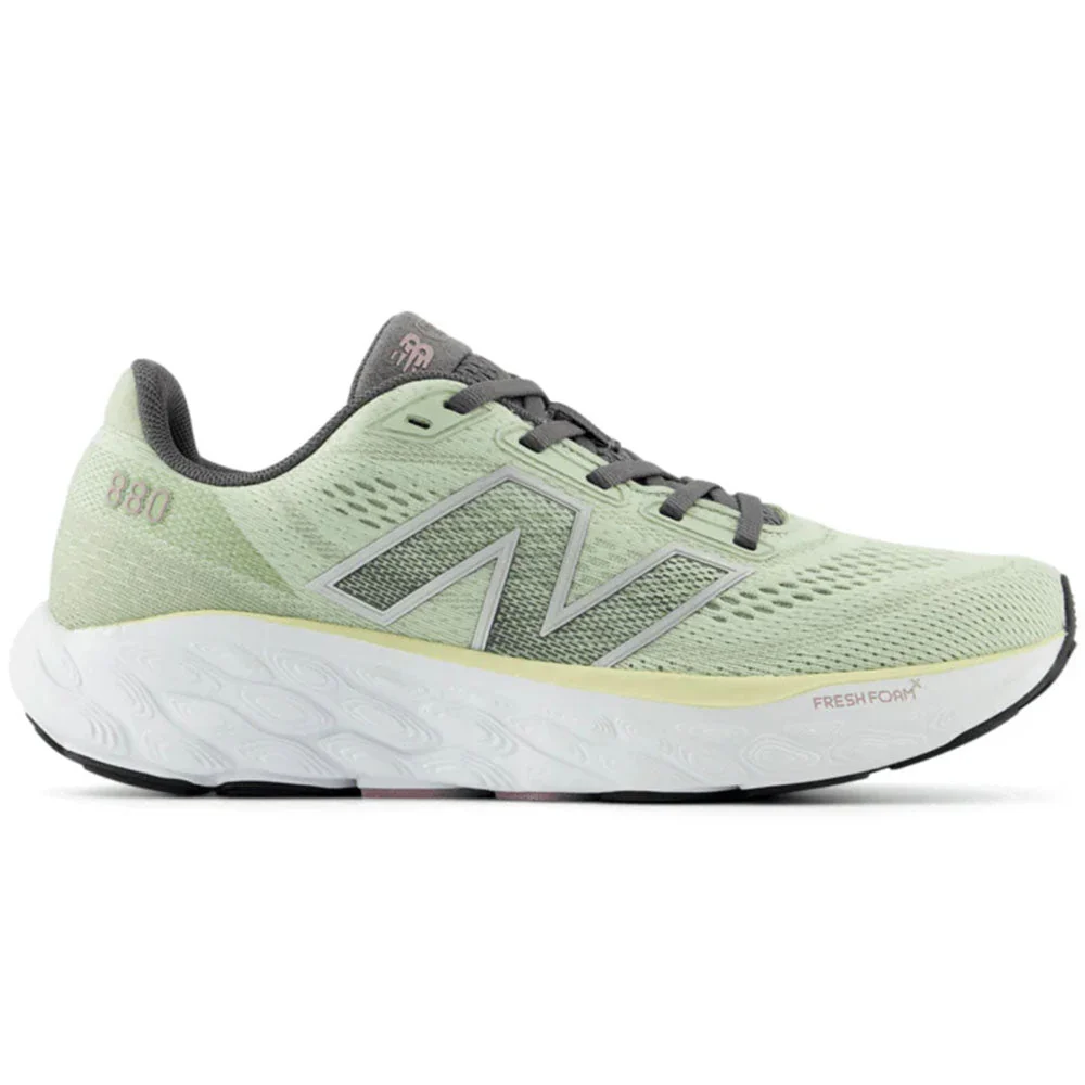 Women's New Balance Fresh Foam X 880v14, Natural Mint/Silver Metallic/Ice Wine, 7.5 2E Extra Wide