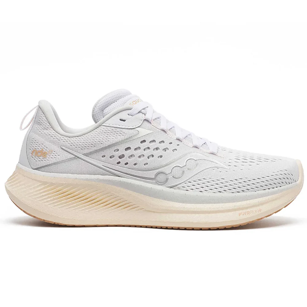 Women's Saucony Ride 17, White/Pearl, 11 B Medium